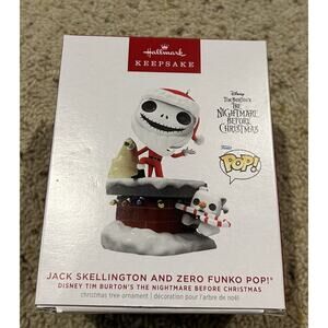 Hallmark 2023 Jack Skellington and Zero Funko Pop Nightmare Before Christmas New